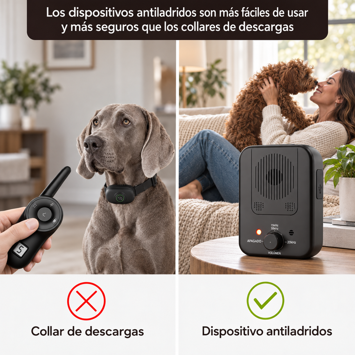 control de ladridos inteligente